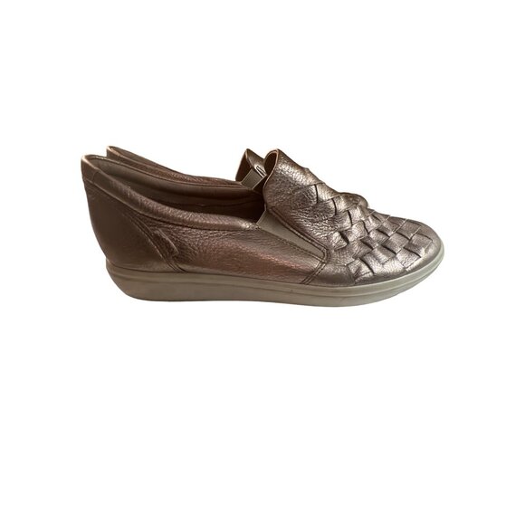 ECCO soft woven slip on metallic shoes Size 11 Women's - Picture 3 of 7